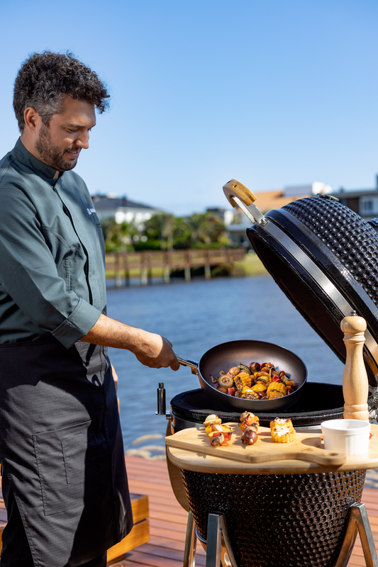 Defletor Cerâmico Para Cozimento Indireto Churasqueira Kamado RASCO