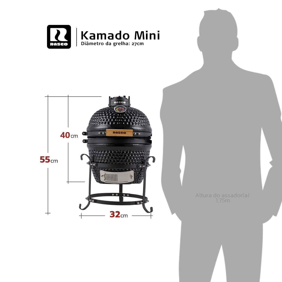 Churrasqueira Kamado Mini Da Rasco