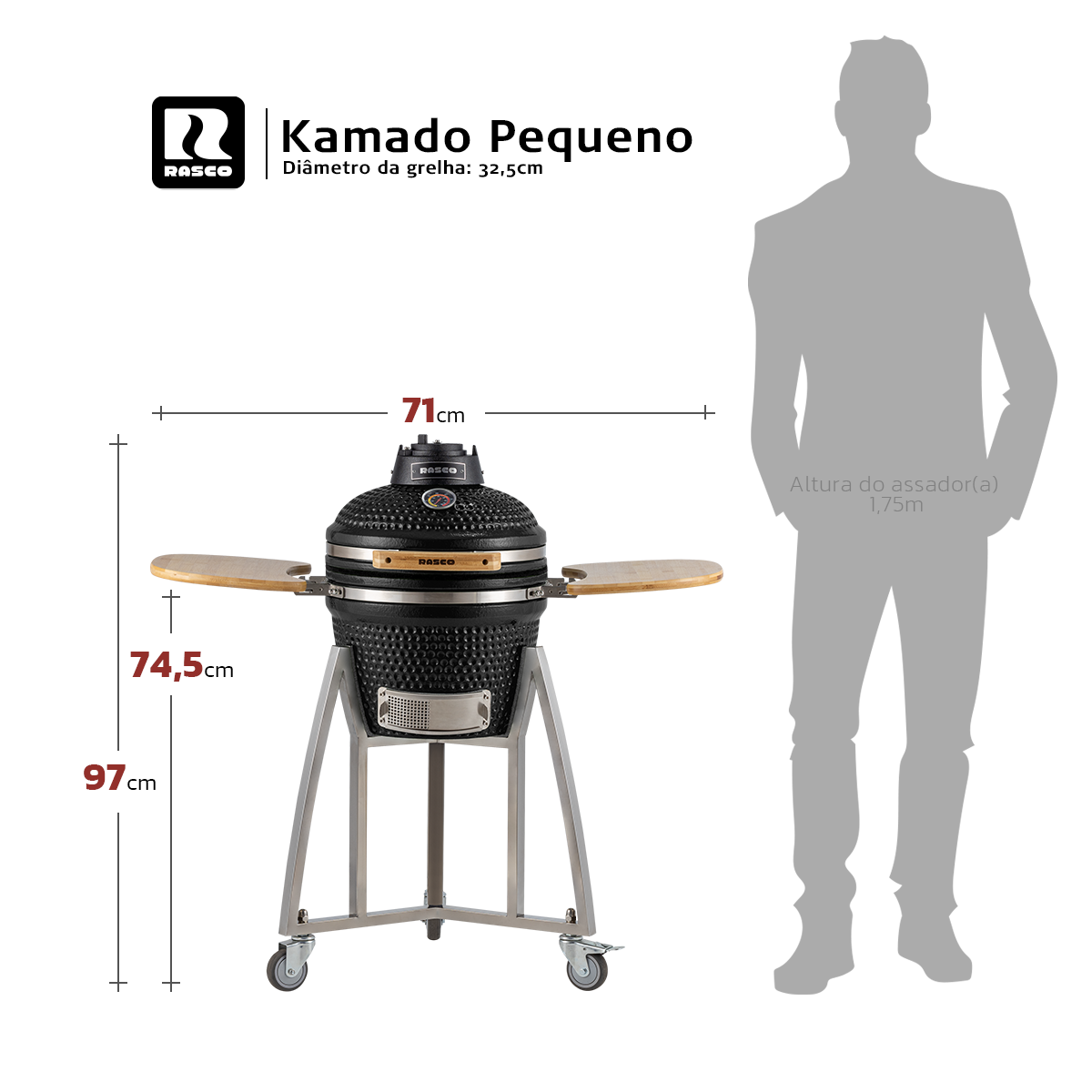 Churrasqueira Kamado Pequeno da Rasco