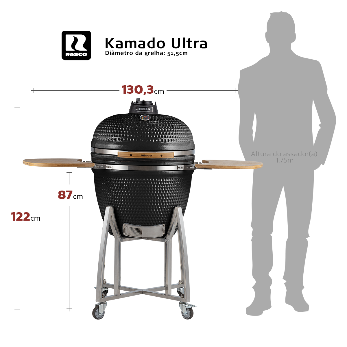 Churrasqueira Kamado Ultra da Rasco